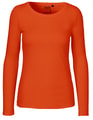 Dames T-shirt Neutral Long Sleeve Oranje